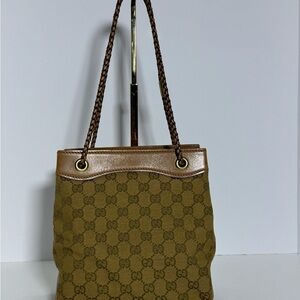 Gucci Brown Monogram Tote Bag